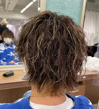 ショート カラー パーマ メンズ 【メンズ特化】 池田大成✂︎のヘアスタイル