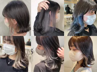 セミロング 透明感カラー❄️要 半個室×マンツーマンのヘアスタイル