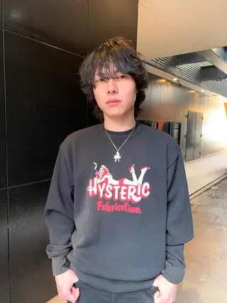 ミディアム パーマ メンズ 佐藤大翔🌐縮毛矯正 🌐メンズパーマのヘアスタイル