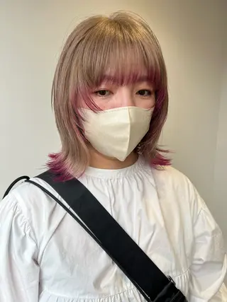 セミロング カラー ダブルカラー🩰 CHIHIRO👒のヘアスタイル