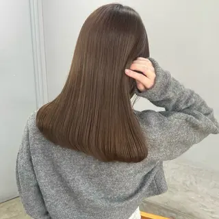 セミロング カラー akane/ボブ /オリーブベージュのヘアスタイル