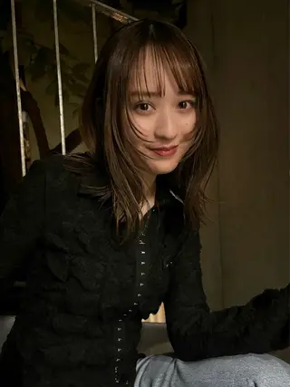 セミロング カラー レイヤー/韓国ヘア/ 梅田/中崎町のヘアスタイル