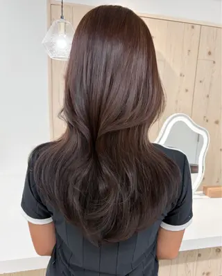 ロング カラー 新宿/韓国ヘア/ 髪質改善ストレートのヘアスタイル