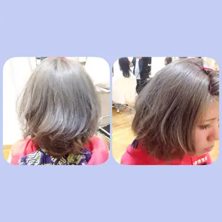 ミディアム カラー 加藤 あやみのヘアスタイル