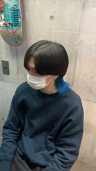 ショート カラー ハイトーン/メンズ/ ウルフ特化   小松のヘアスタイル