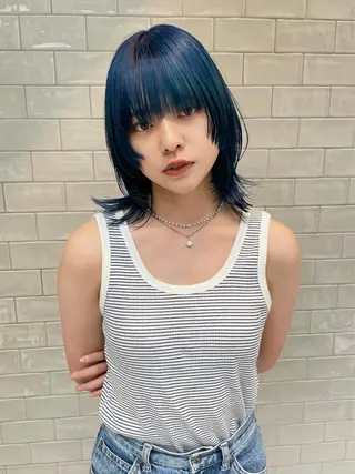 ミディアム カラー SALOWIN所属・ブリーチ✨ ボブ🪢レイヤーのヘアスタイル