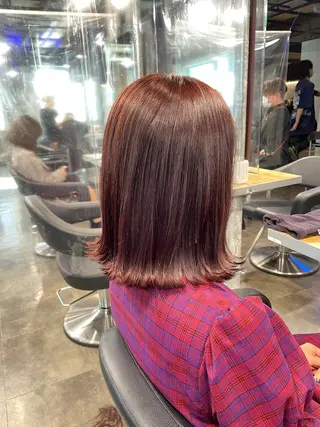 ミディアム カラー ベージュカラー💖 やすひろのヘアスタイル