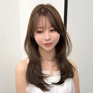 ロング 韓国ヘア🤍🇰🇷 ‪🫶🏻吉満のヘアスタイル
