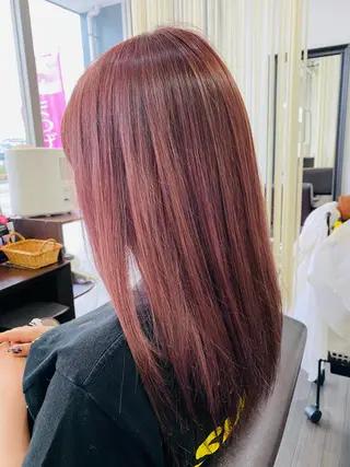 セミロング カラー 阿久津 泰幸のヘアスタイル