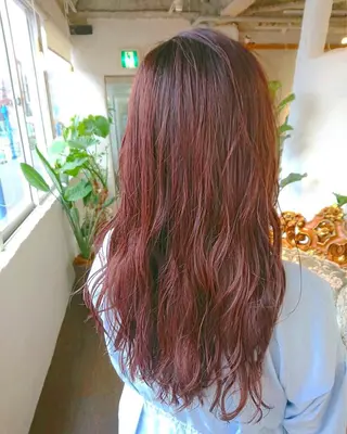 ロング カラー パーマ ヘアアレンジ エグチ アキラのヘアスタイル