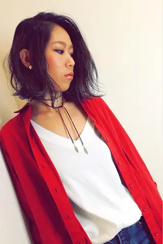 ミディアム カラー ヘアアレンジ hair salon Glanzのヘアスタイル