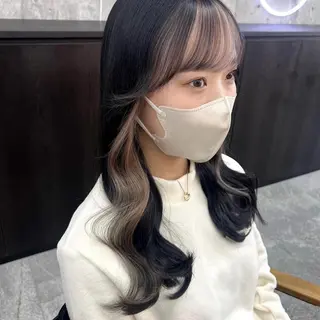 ロング カラー 韓国ヘア /男女❄️ 細江 美紅のヘアスタイル