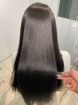 ロング パーマ 韓国風レイヤーカット 💎髪質改善"yuiのヘアスタイル