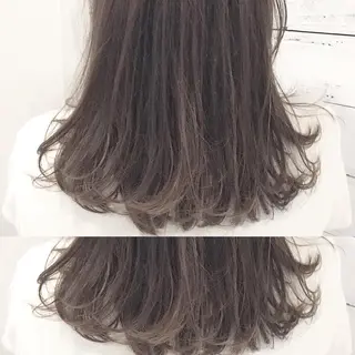 ミディアム カラー 須藤 さやかのヘアスタイル