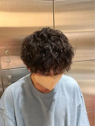 ショート パーマ メンズ 樋口 花穂のヘアスタイル