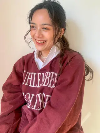 ミディアム カラー パーマ CEINE+ officialのヘアスタイル