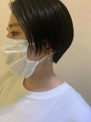 ショート カラー パーマ ヘアアレンジ パーマ/透明感カラー /ボブ/吉田一生のヘアスタイル