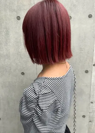 ショート カラー 髪質改善ｶﾗｰ ｹｱﾌﾞﾘｰﾁ/ﾀﾑのヘアスタイル