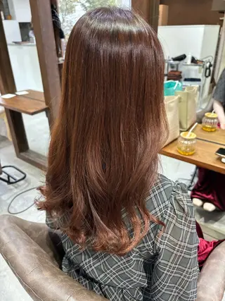 セミロング ショート・パーマ・デ ザインカラー/むつみのヘアスタイル