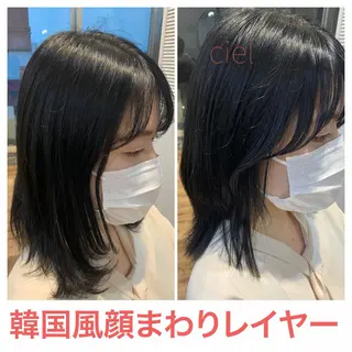 ミディアム 藤間 帆乃夏（とうまほのかのヘアスタイル