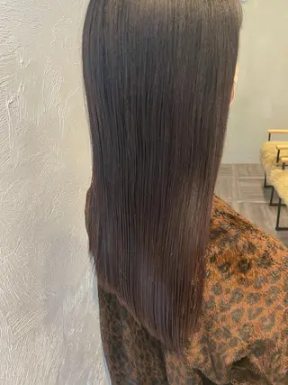 ロング パーマ La  fith hair lien西宮北口所属・赤み消しカラー/透 明感カラー/有吉優香のヘアスタイル