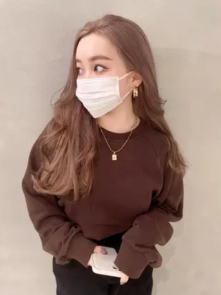 セミロング カラー 心斎橋/ブリーチ minamiのヘアスタイル