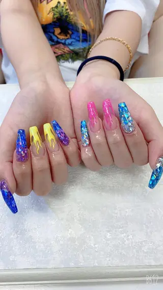 ロング JNA認定講師🌸 RIEのネイルデザイン