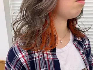 ミディアム カラー 柔らかbeige モトキのヘアスタイル