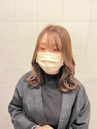 ミディアム カラー honen RUKAのヘアスタイル