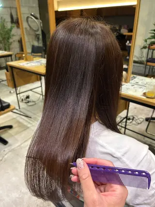 ロング カラー ✨ハイトーン/暗髪/ ハイライト/松岡✨のヘアスタイル