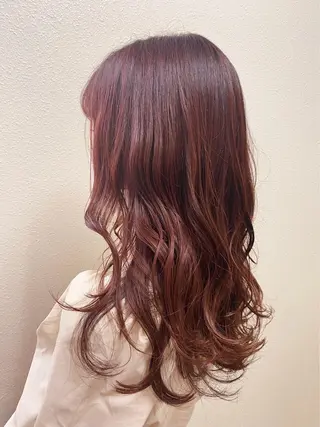 ロング カラー パーマ ヘアアレンジ メンズ キッズ ネイル マツエク・マツパ 女性専用サロン梅田 髪質改善カラーakiのヘアスタイル