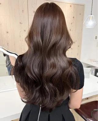 ロング カラー 新宿/韓国ヘア/ 髪質改善ストレートのヘアスタイル