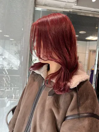 ミディアム カラー 💖デザインカラー/ タダ ハナカ💖のヘアスタイル