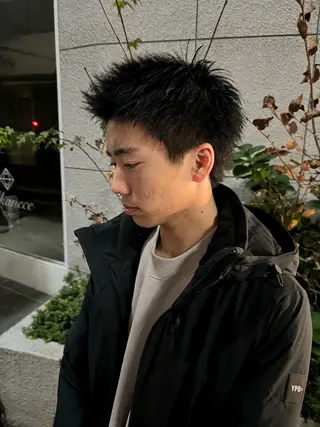 ショート カラー パーマ ヘアアレンジ メンズ ショートヘア原宿 fifth コシのヘアスタイル