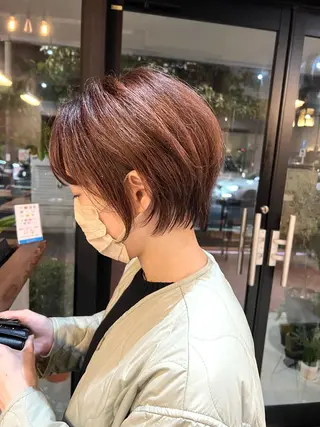 ショート カラー ショートボブ／川崎 子安健太のヘアスタイル