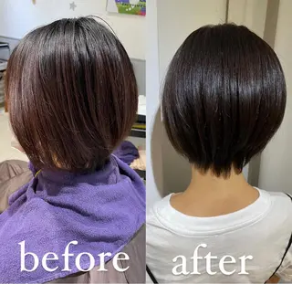 ショート カラー eins.hair所属・過去一の柔髪ヘア 🌿einshairのヘアスタイル