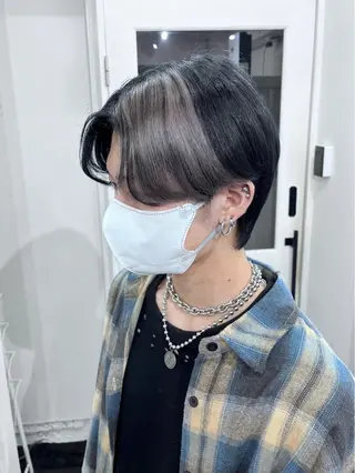 セミロング 抜け感/ワンカラー/ 明大前/桑田のヘアスタイル