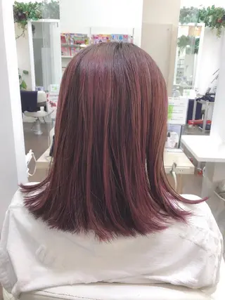 ミディアム カラー ハイライト/インナー /ブリーチ/レイヤーのヘアスタイル