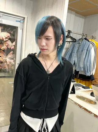 ミディアム カラー メンズ 深夜帯！説明文必読 Oahu iwataのヘアスタイル