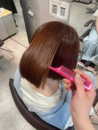 ショート カラー 髪質改善＆トリートメント over hair所沢店所属・韓国風/レイヤー/ 𝑵𝒂𝒏𝒂🩶のヘアスタイル