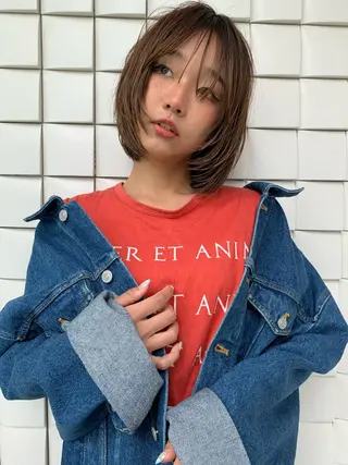 ショート カラー 似合わせウルフ/ レイヤー/山本祐輔のヘアスタイル