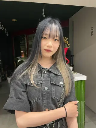 ロング カラー ハイトーン/メンズ/ デザイン/梅田/ミユのヘアスタイル