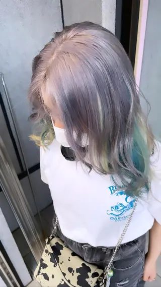 ミディアム カラー ブリーチ人気No.1 MANATO🎨🌈のヘアスタイル