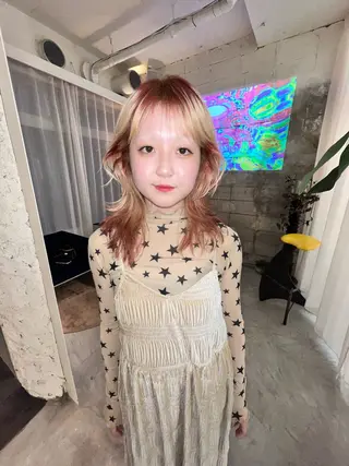 セミロング カラー haco＋所属・圧倒的デザイン力 店長🎨RENAのヘアスタイル