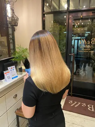 ミディアム Belle 並木通り店所属・rena/ パーマ/カラーのヘアスタイル