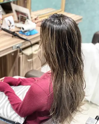 ロング カラー 💎大人ハイライト 💎上杉一也💎のヘアスタイル