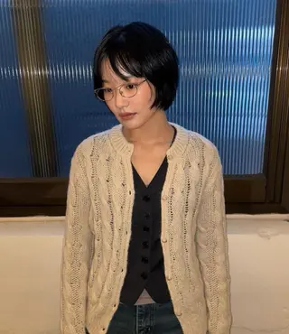 ショート riria/ボブ /ブラウンカラー🎀のヘアスタイル