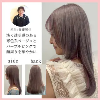 ロング カラー 齋藤 智佳のヘアスタイル