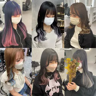 ロング カラー ヘアアレンジ メンズ Cielro【 シェイロ 】所属・Cielro/ダブル カラー/西田咲希のヘアスタイル