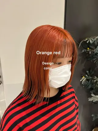 ミディアム カラー RINA🧤 デザインとボブのヘアスタイル